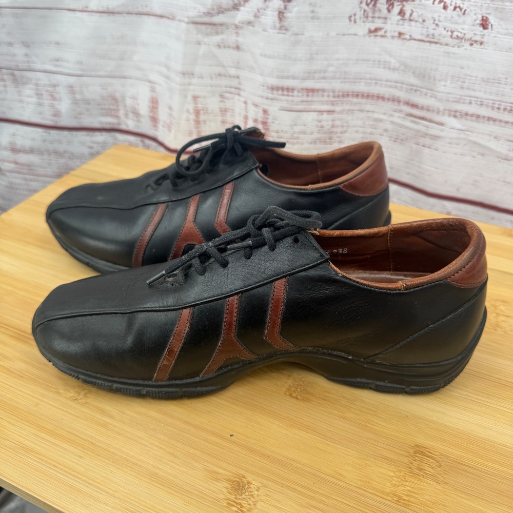 Allen Edmonds Traveler Black Leather Lace Up Driving Loafer Shoes Men Size 9 D‎